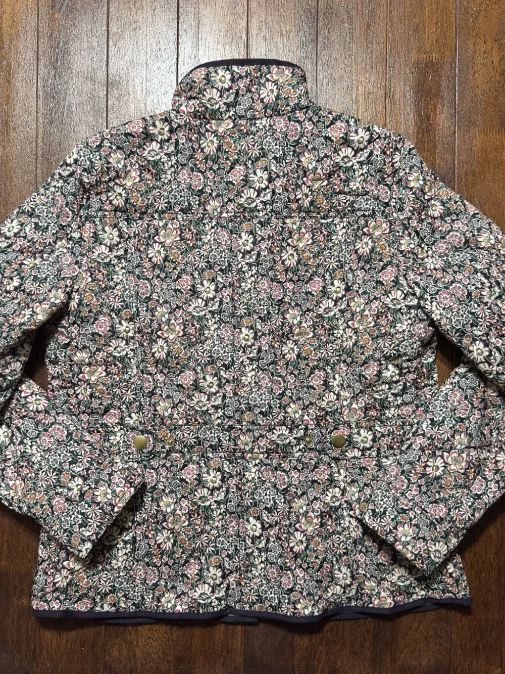 J.Crew Quilted Downtown Field Jacket Liberty Garden Floral Print NWT Womens Med